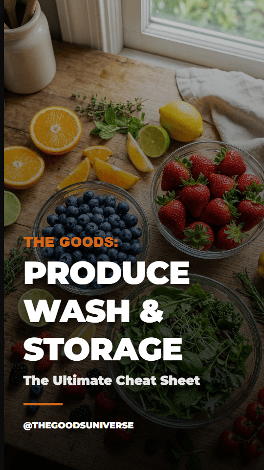 Produce Wash Cheat Sheet